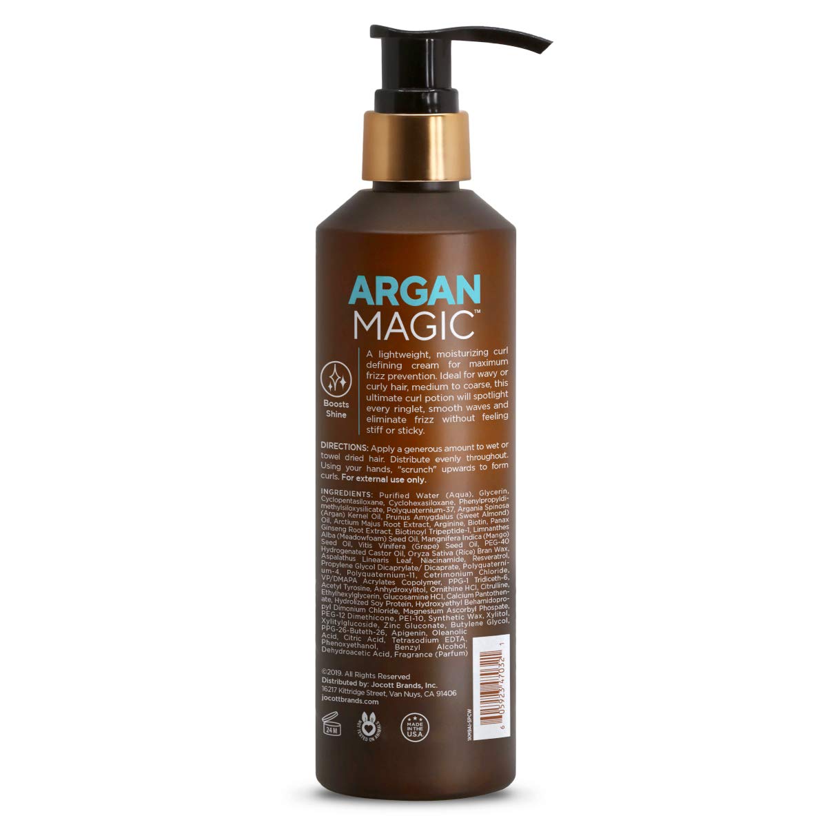 Argan Magic aplicación crema definidora en la mano para rizos definidos.