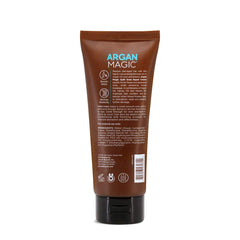 Argan Magic Split Endz Cream, enfoque en puntas, mejora elasticidad y controla el encrespamiento.