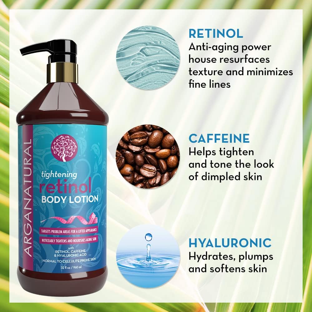 Arganatural Retinol Locion Corporal Textura Cremosa para absorcion suave