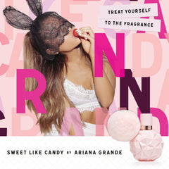 Ariana Grande Sweet Like Candy bottle on a vanity display for daily wear.