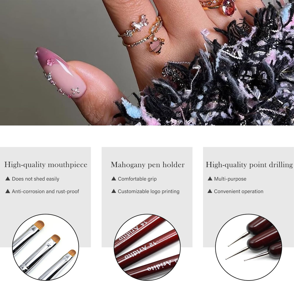 Aridito nail art kit in use shows precise control