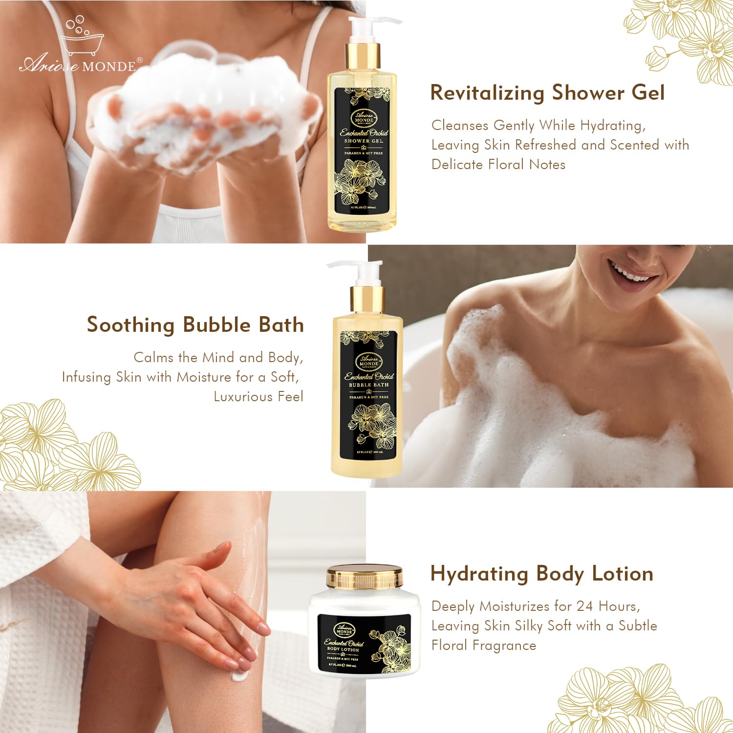 ArioseMonde Body scrub packet emphasizing gentle exfoliation for smooth skin
