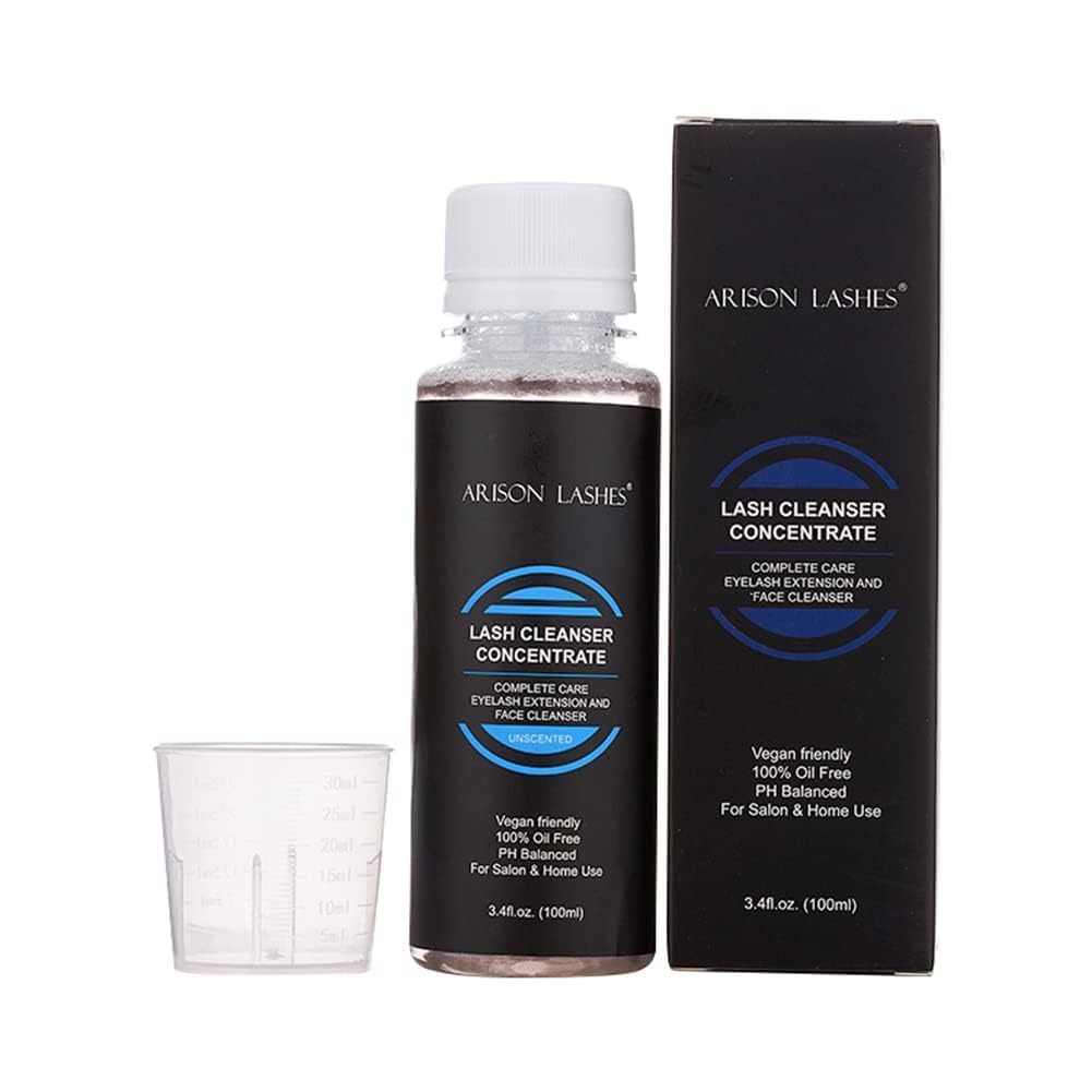 ARISON LASHES champú concentrado para pestanas en bote de 60 ml, limpieza suave.