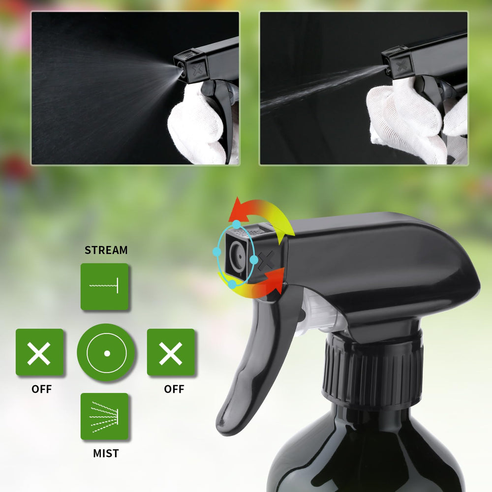 Arkeiliy 2-pack bottle with adjustable nozzle for versatile spraying