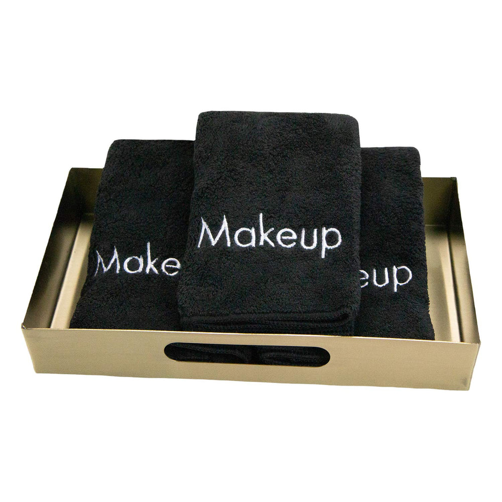 Arkwright makeup towels sized 13x13 inches for versatile use.