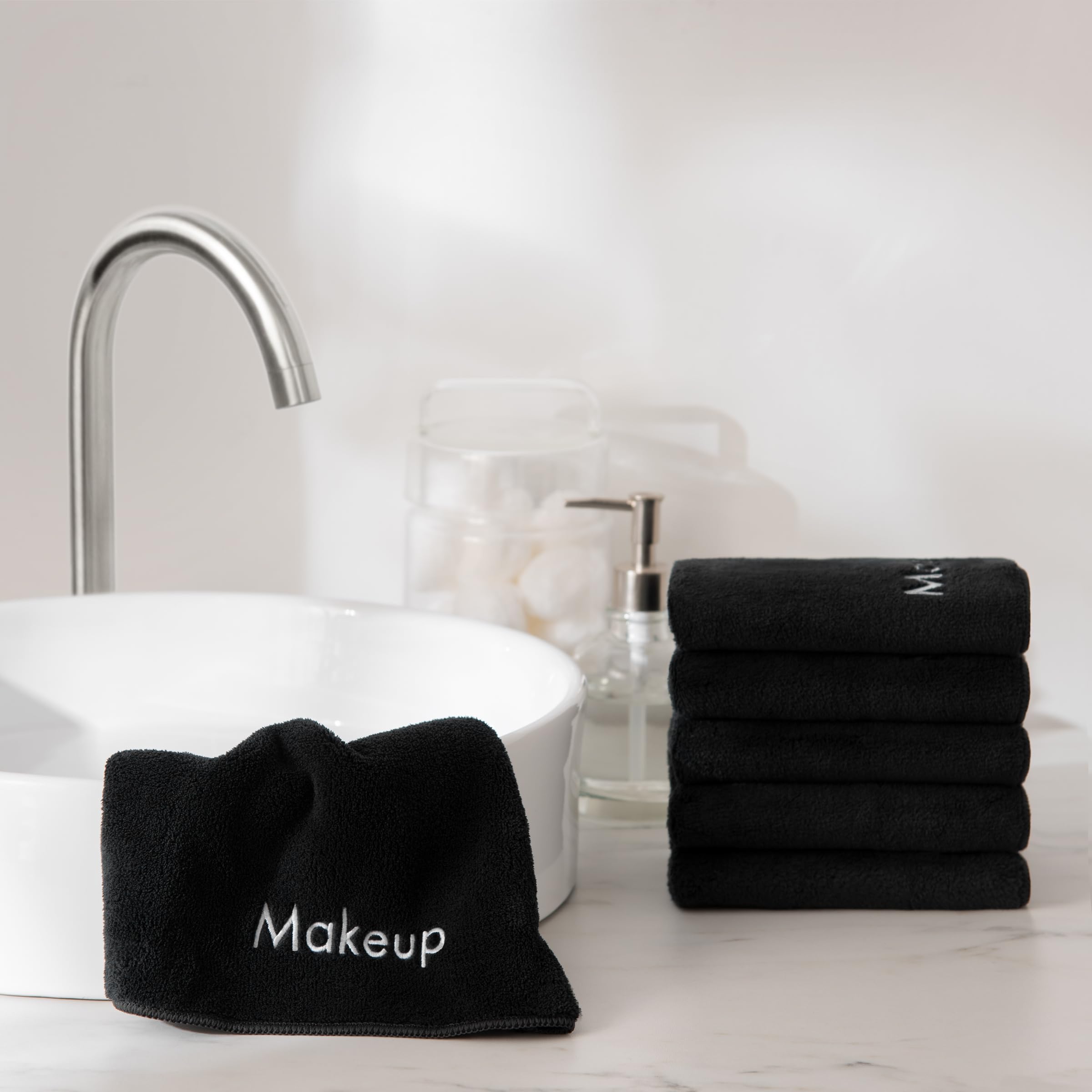 Arkwright makeup towels ideal for eye makeup removal with gentle fibers.