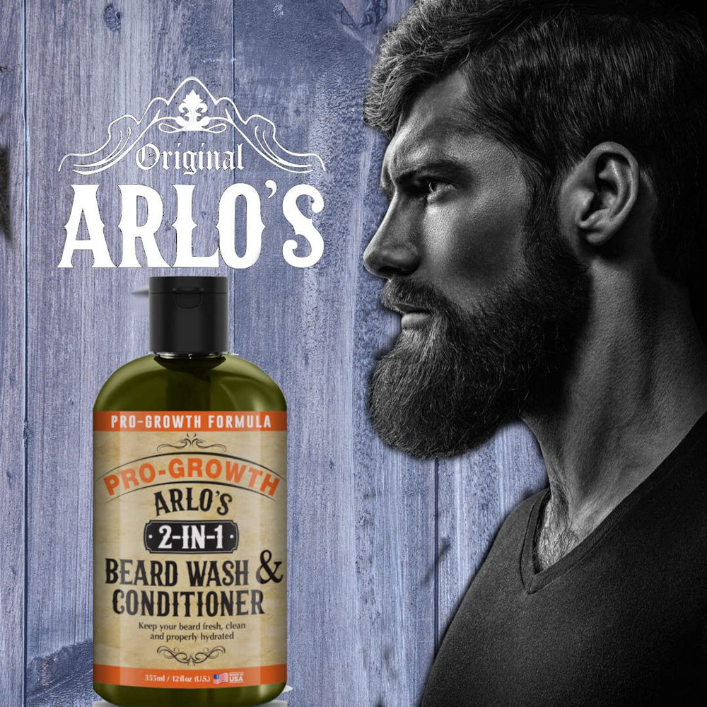 Arlo's beard wash ingredients label highlights a natural formula