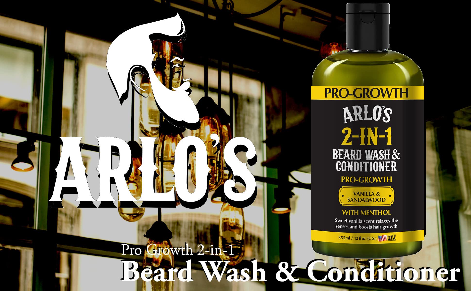 Vanilla sandalwood aroma on bathroom counter with clean beard