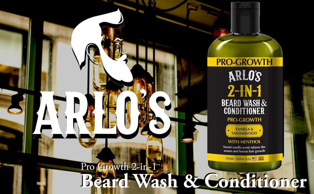 Vanilla sandalwood aroma on bathroom counter with clean beard