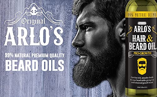 Arlo's Pro-Growth oil quickly absorbs into hair for a lightweight feel.