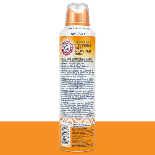 Arm & Hammer controla el sudor con spray corporal sin talco.