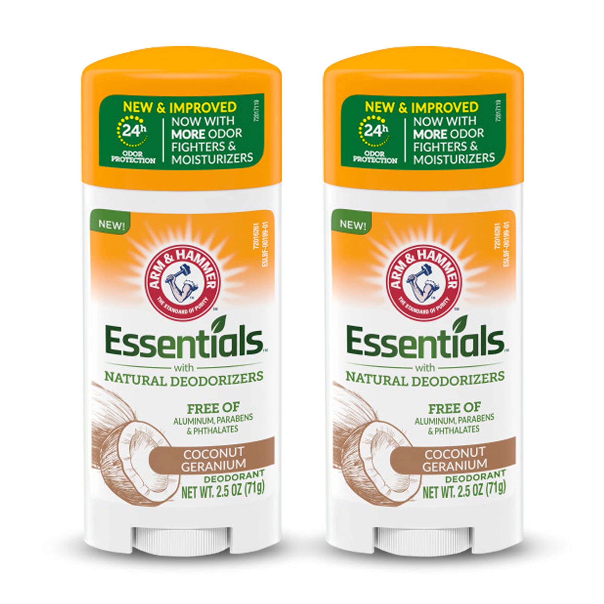Arm & Hammer Essentials Desodorante Coco Geranio en envase, uso diario sin aluminio