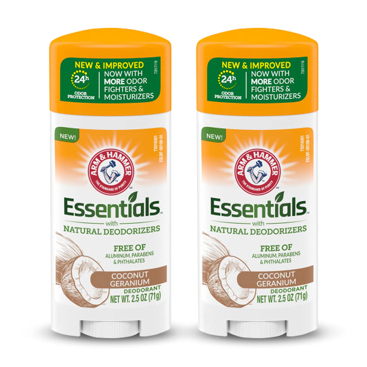 Arm & Hammer Essentials Desodorante Coco Geranio en envase, uso diario sin aluminio