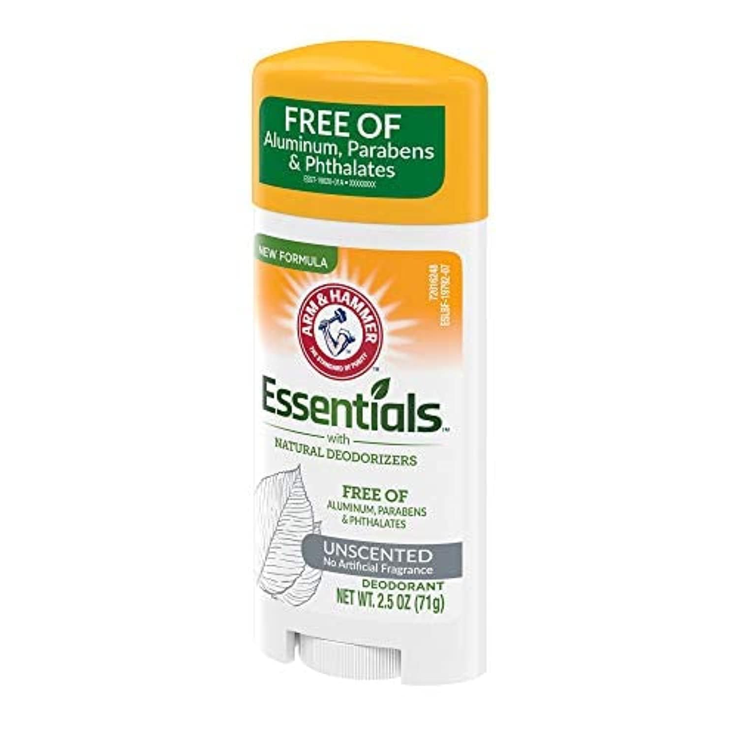 Arm & Hammer Essentials desodorante sin perfume en bola oval, uso diario cómodo.