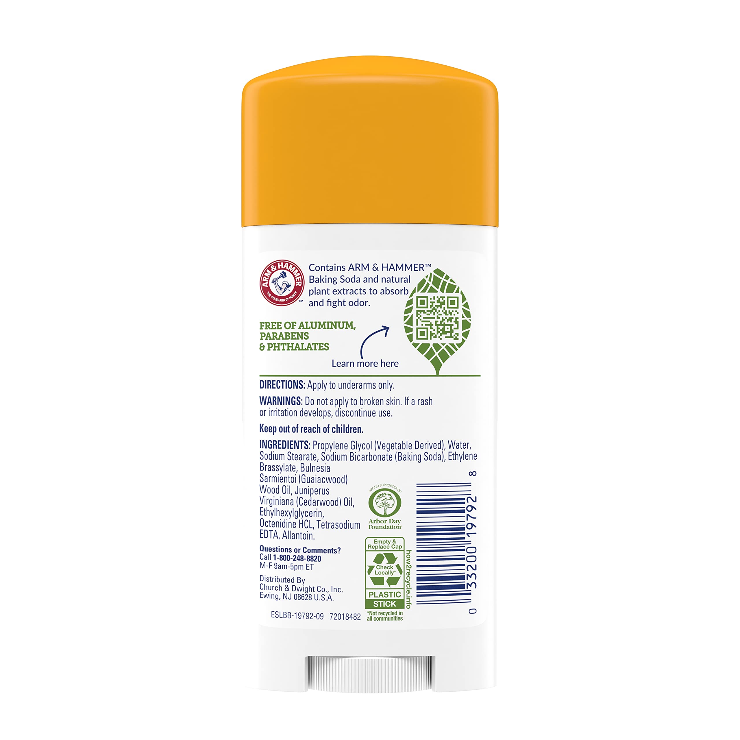 Desodorizadores naturales de Arm & Hammer Essentials para renovación diaria sin perfume.