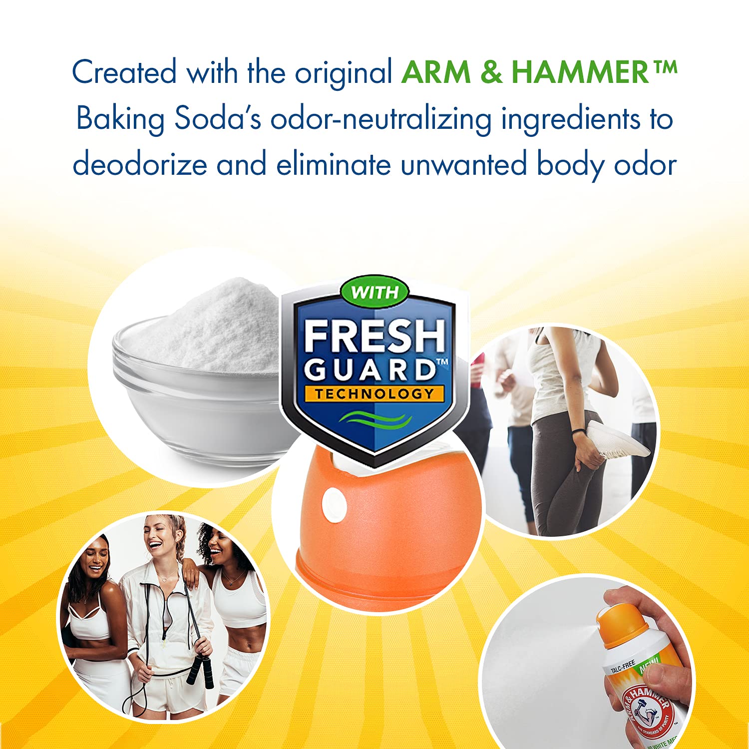 Arm & Hammer Invisible Body Powder Spray Fresh Guard technology helps neutralize odors.