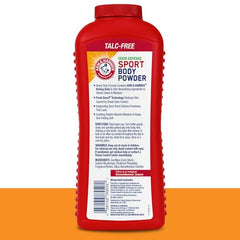 Arm & Hammer Sport Body Powder, aplicación fácil sobre la piel.