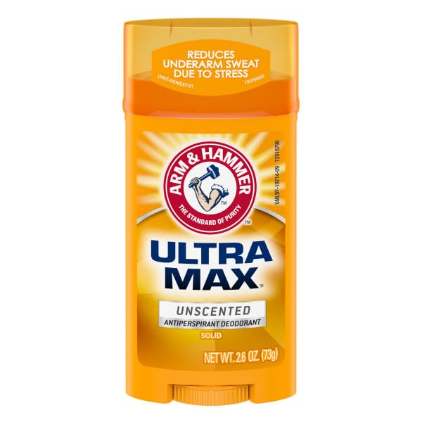 Arm & Hammer Ultra Max wide stick unscented front view for quick, broad coverage.