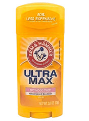 Arm & Hammer Ultramax Desodorante invisible polvo, envase visible para uso diario y control de olor.