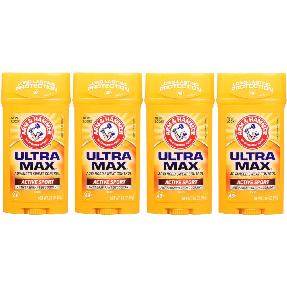 Arm & Hammer Ultramax desodorante sólido Sport, etiqueta visible, protección antitranspirante para deporte