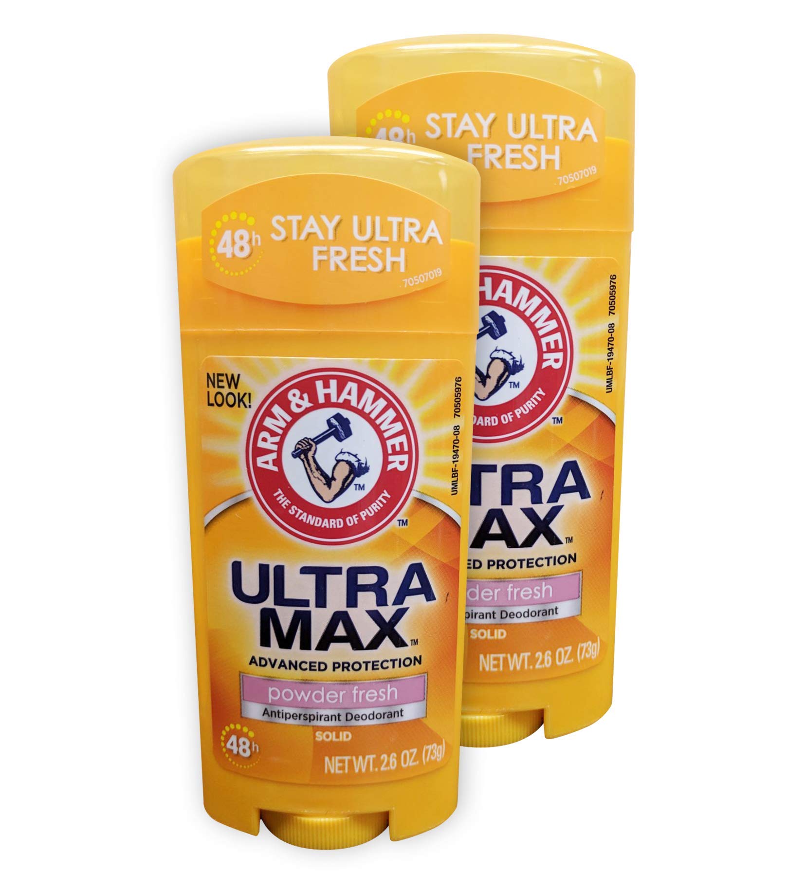 Arm & Hammer Ultramax invisible solid deodorant two-pack for daily use.