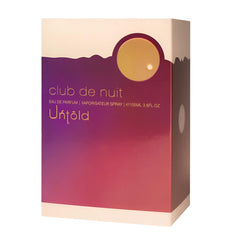 Armaf Club De Nuit Untold base notes fir resin and cedar add depth.