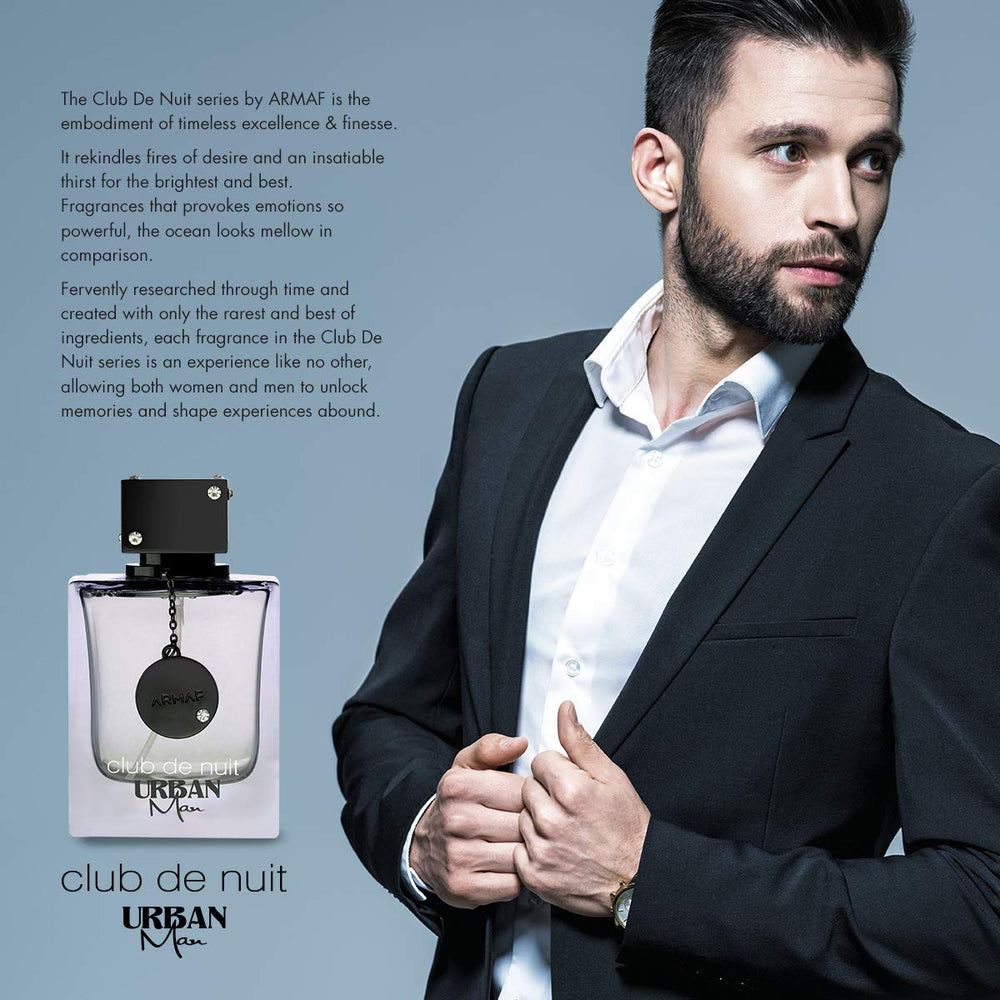 Armaf Club De Nuit Urban label view, showcasing authentic branding and premium fragrance.