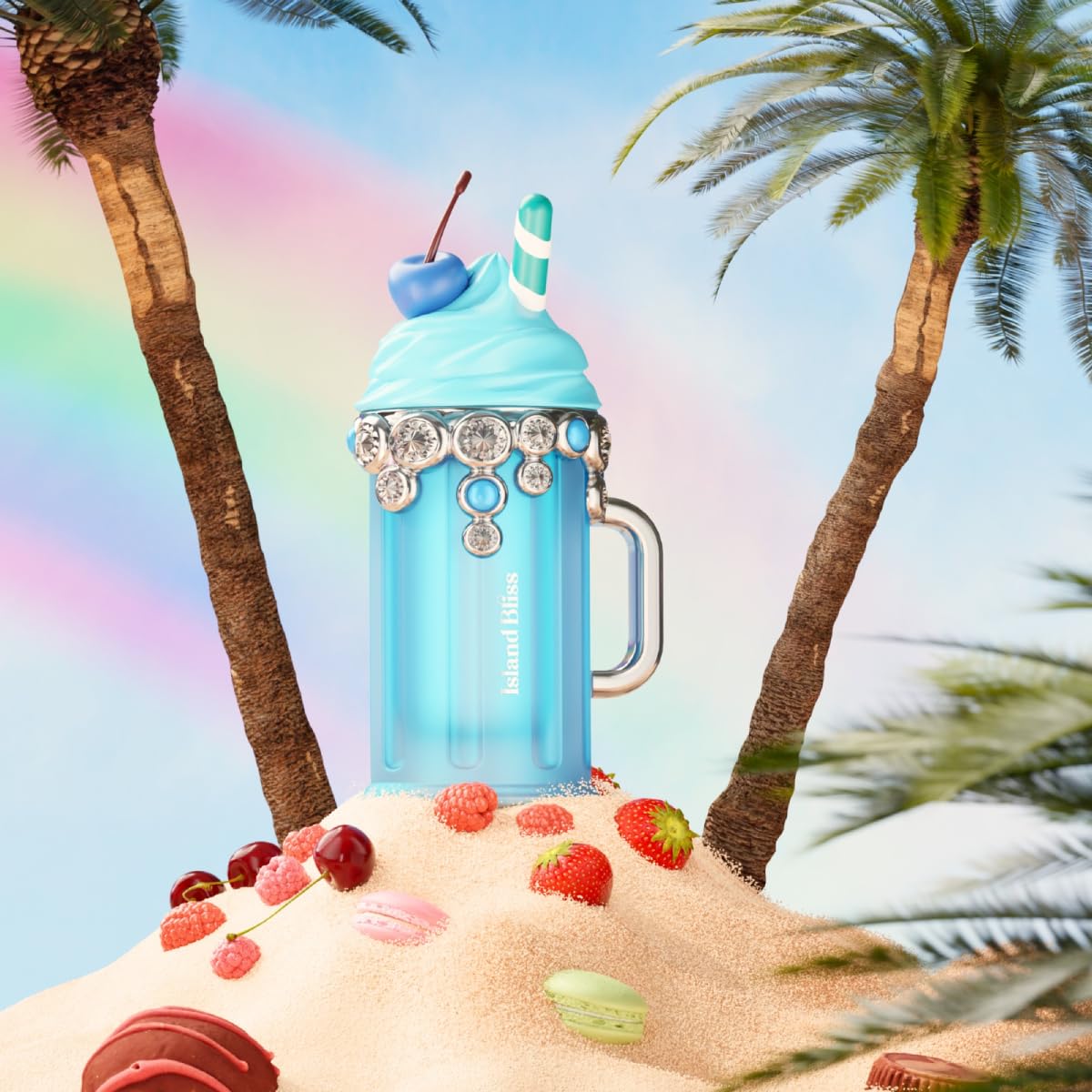 Armaf Delights Island Bliss label front shows fragrance name and notes