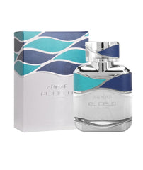 Armaf El Cielo EDP bottle closeup, highlighting citrus notes.