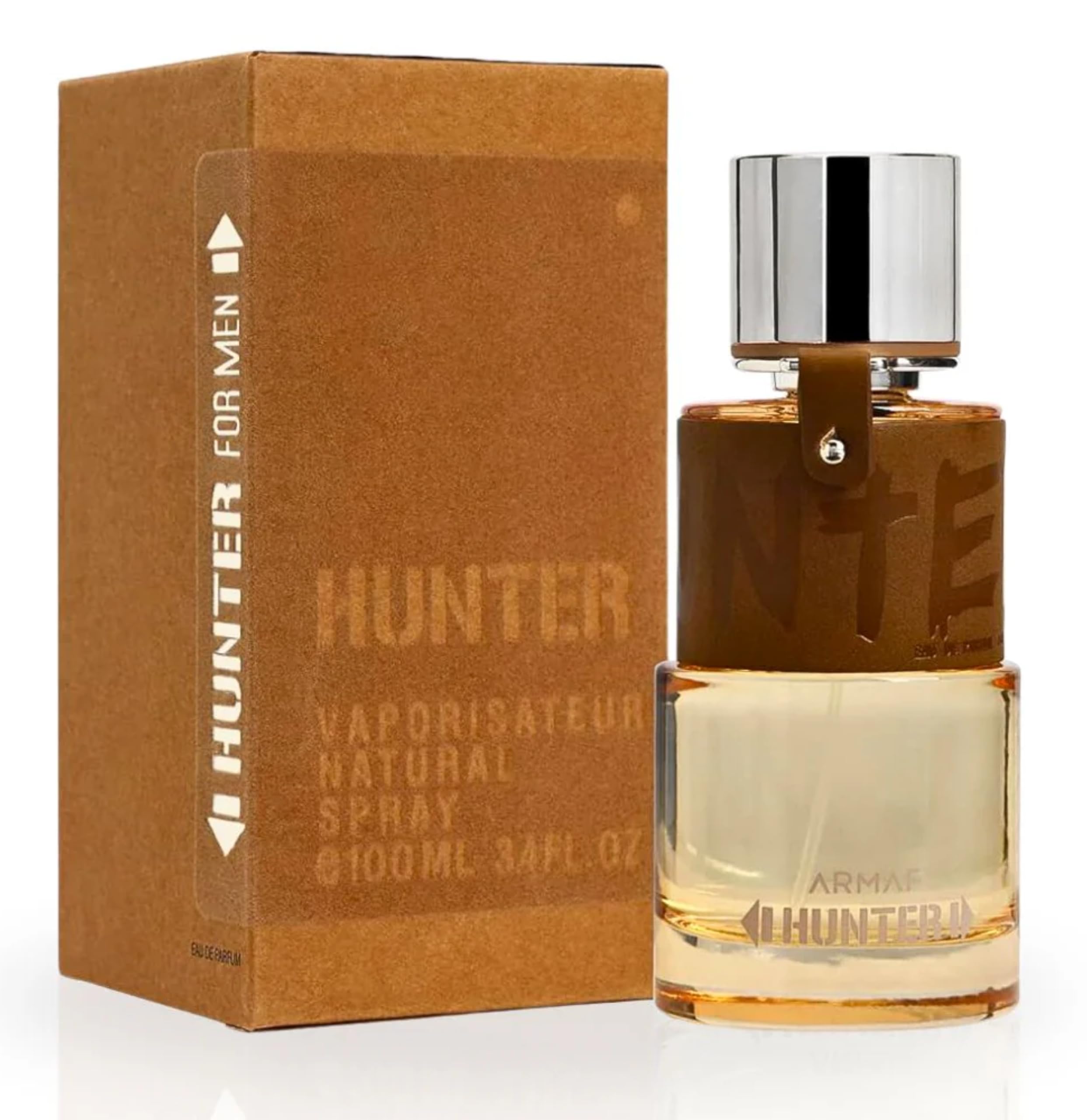 Armaf Hunter for Men EDT bottle cap closeup, premium packaging and grip
