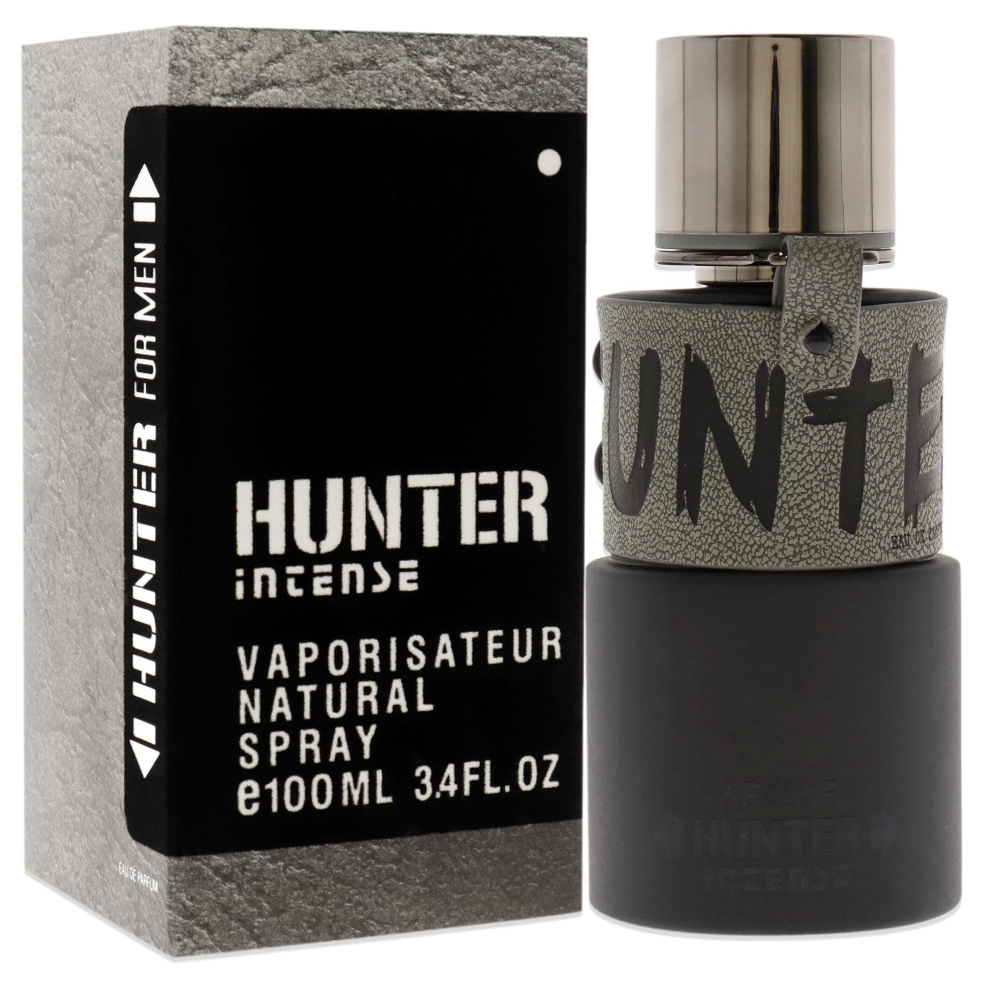 Armaf Hunter Intense cap closeup with premium finish