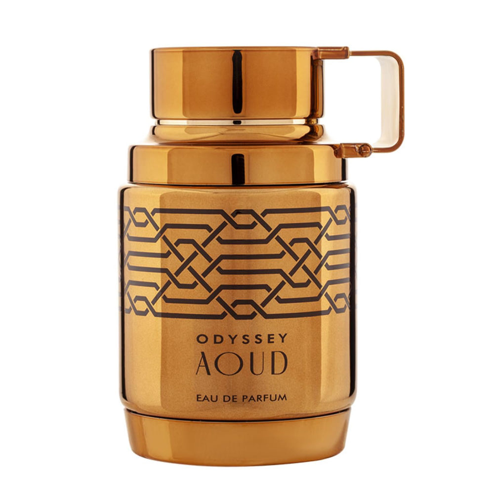 Armaf Odyssey Aoud Edition bottle highlighting rich woody notes for evening wear