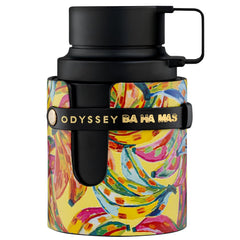 Armaf Odyssey Ba Ha Mas bottle closeup highlighting tropical vibes for everyday elegance.