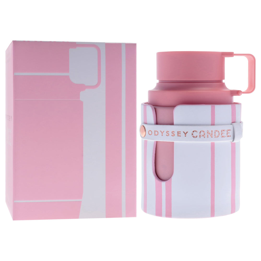 ARMAF Odyssey Candee Special Edition spray bottle demonstrates even dispersion and versatility.