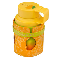 Armaf Odyssey Go Mango close-up highlighting its fruity mango heart for everyday outings.
