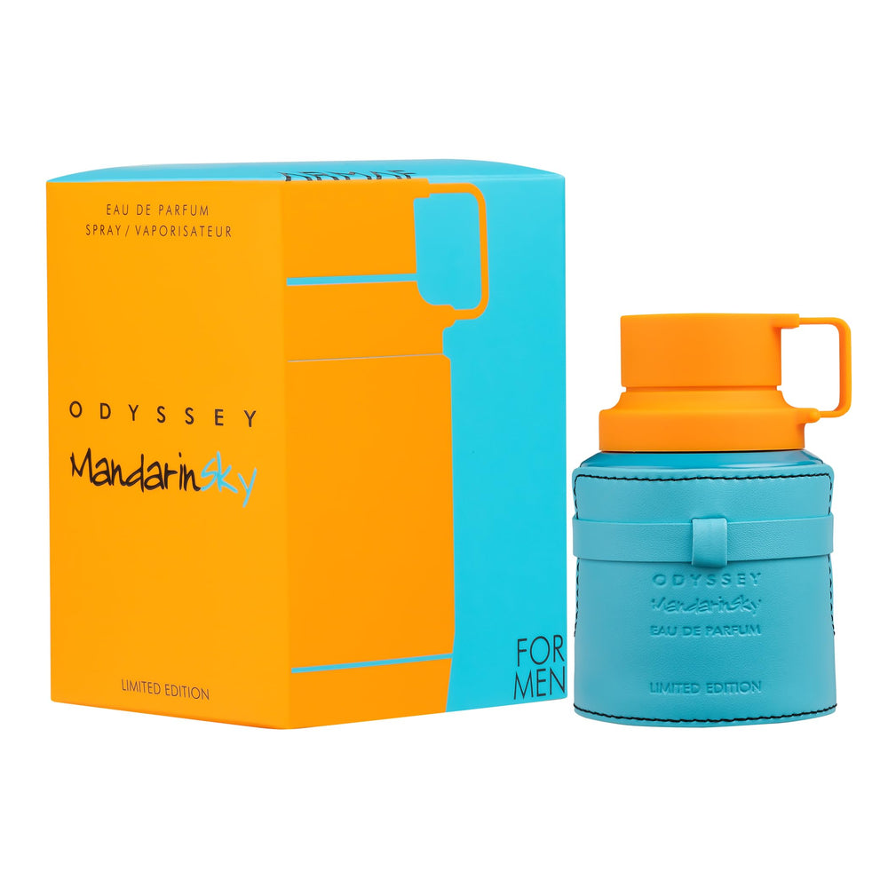 Armaf Odyssey Mandarin Sky packaging highlights limited edition allure and premium presentation.