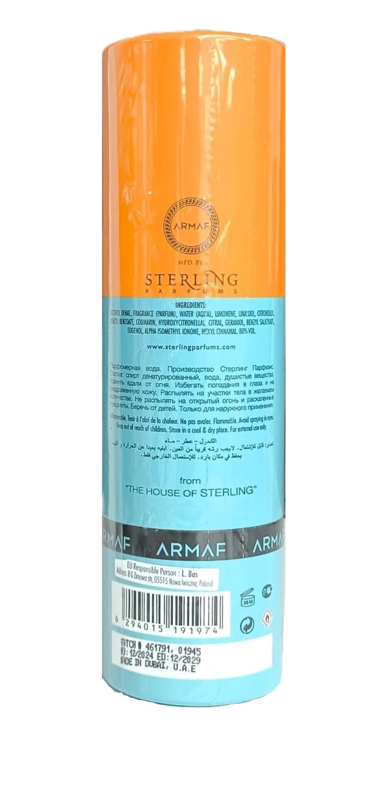 Armaf Odyssey Mandarin Sky packaging signals premium, gift-ready presentation.