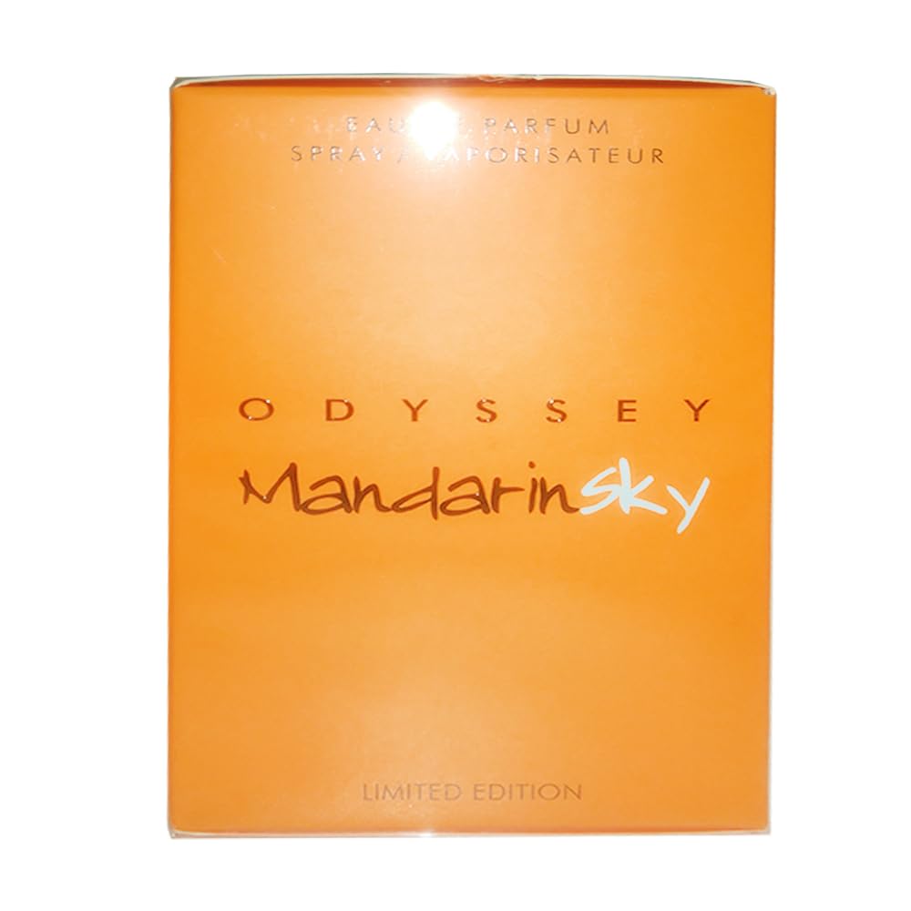 Armaf Odyssey Mandarinsky bottle close-up highlights warm woody undertones for evenings.