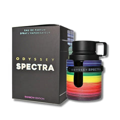 Armaf Odyssey Spectra Rainbow Edition glass with amber hues suggests warm notes