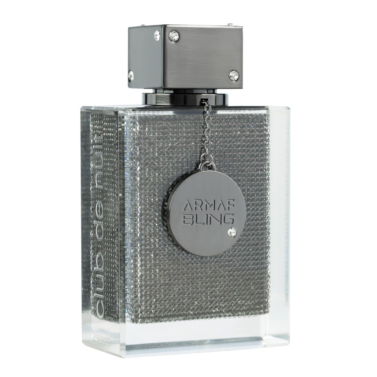 Armaf Club de Nuit Bling bottle shown with bold design for evenings.