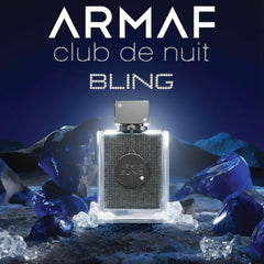 Armaf Club de Nuit Bling packaging box conveys luxury gifting appeal.