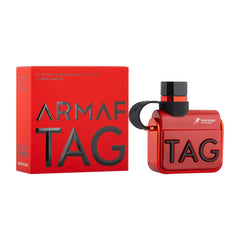 Armaf Tag Him Ummo Rosso Red outer box, premium presentation hints at seductive warmth.