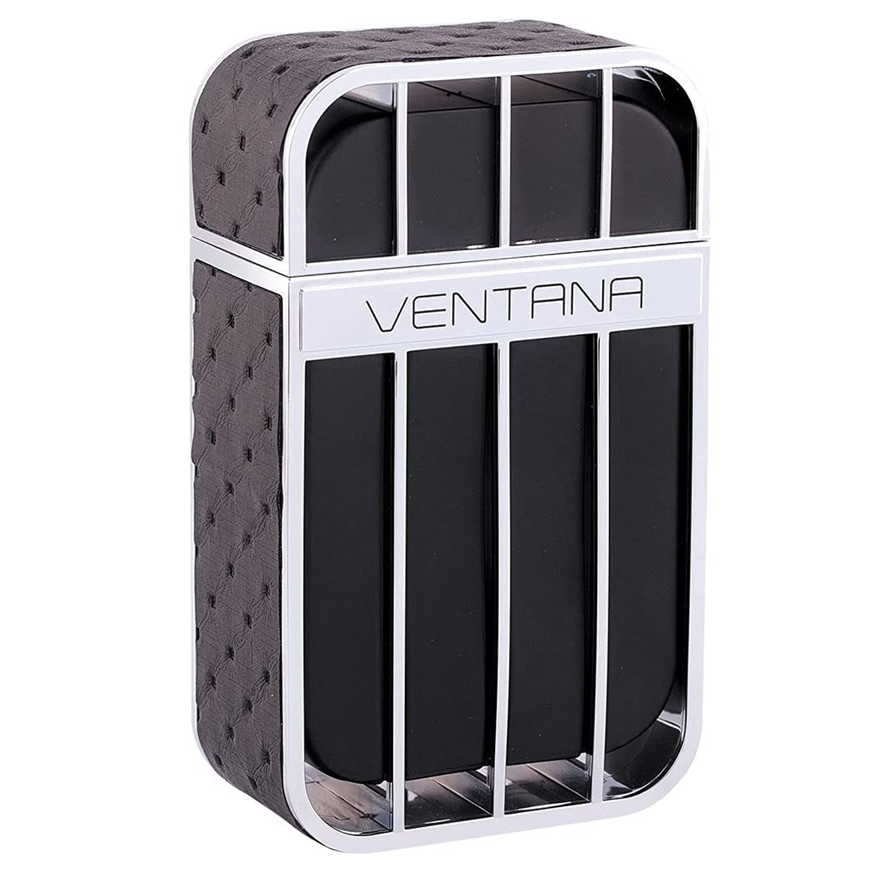 Ventana by Armaf bottle display showcasing a bold masculine fragrance for day and night wear.