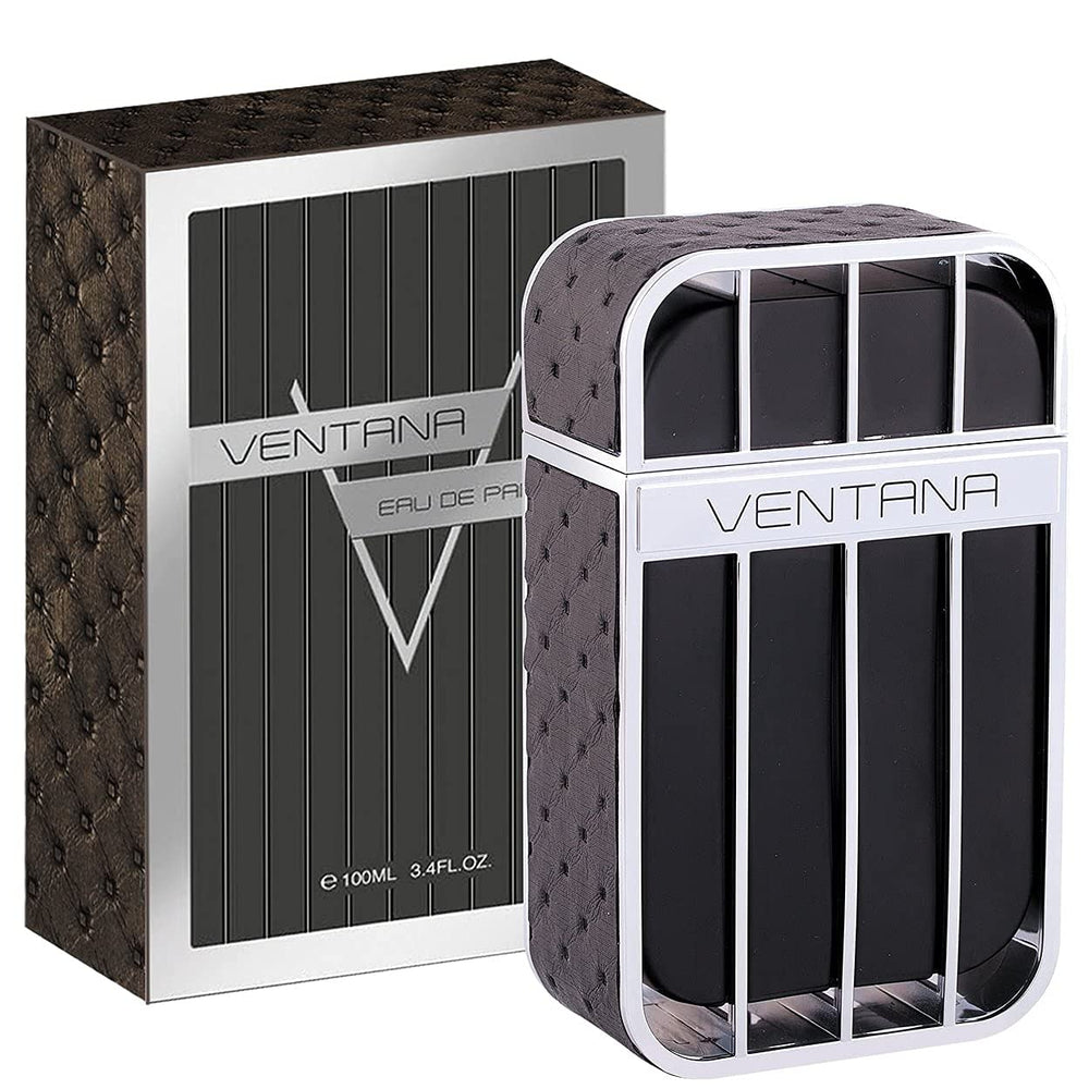 Armaf Ventana packaging box, elegant design enhances gift-ready presentation.