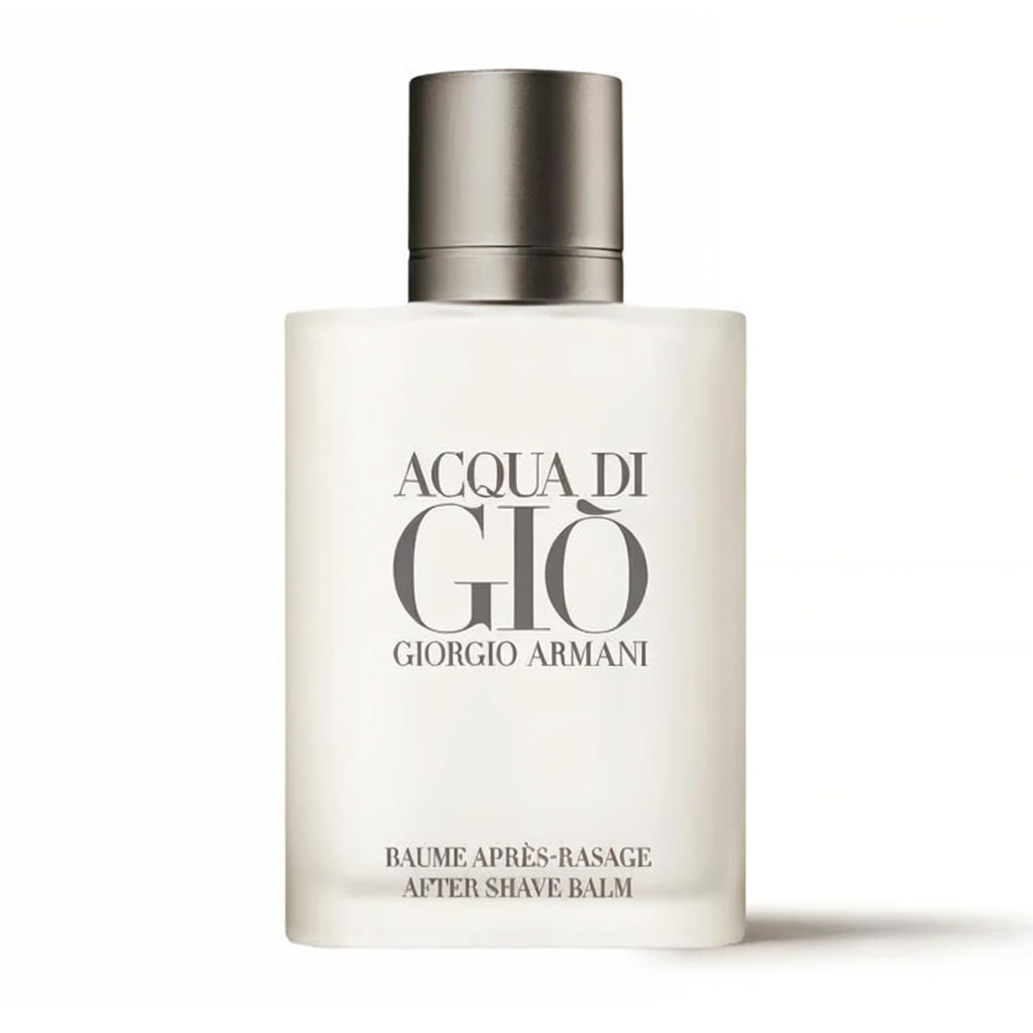 Armani Beauty Acqua di Gio after shave balm bottle for post-shave nourishment and fresh marine scent.