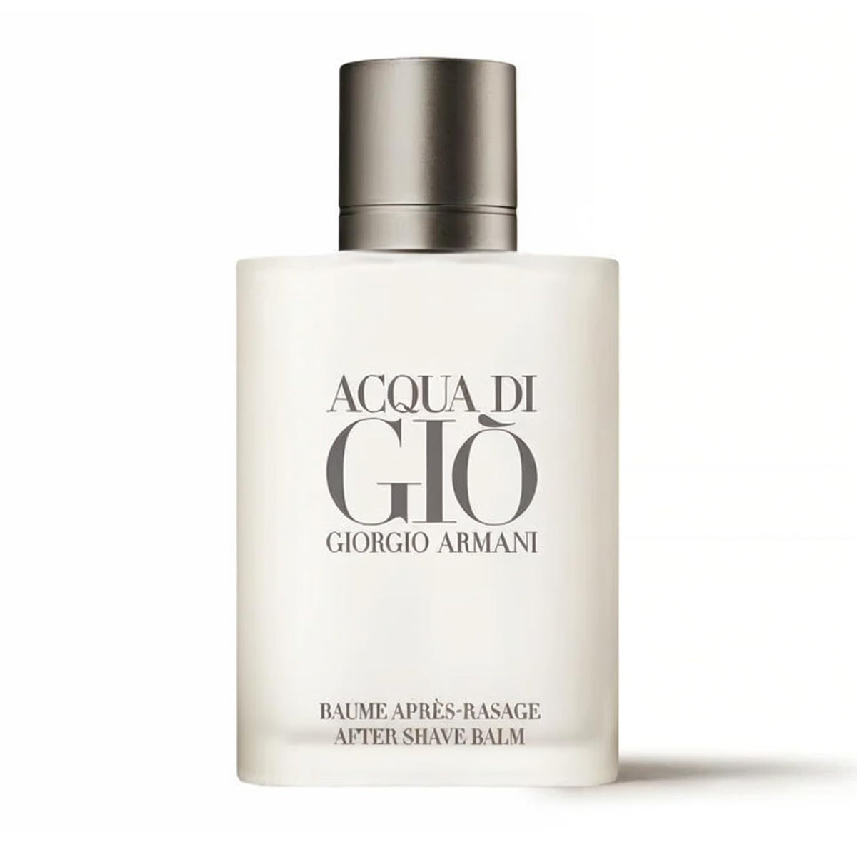 Armani Beauty Acqua di Gio after shave balm bottle for post-shave nourishment and fresh marine scent.