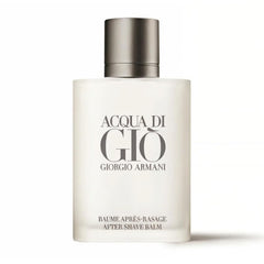 Armani Beauty Acqua di Gio after shave balm bottle for post-shave nourishment and fresh marine scent.