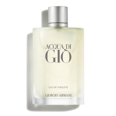 Armani Beauty Acqua di Gio bottle closeup emphasizes fresh citrus balance for everyday wear.