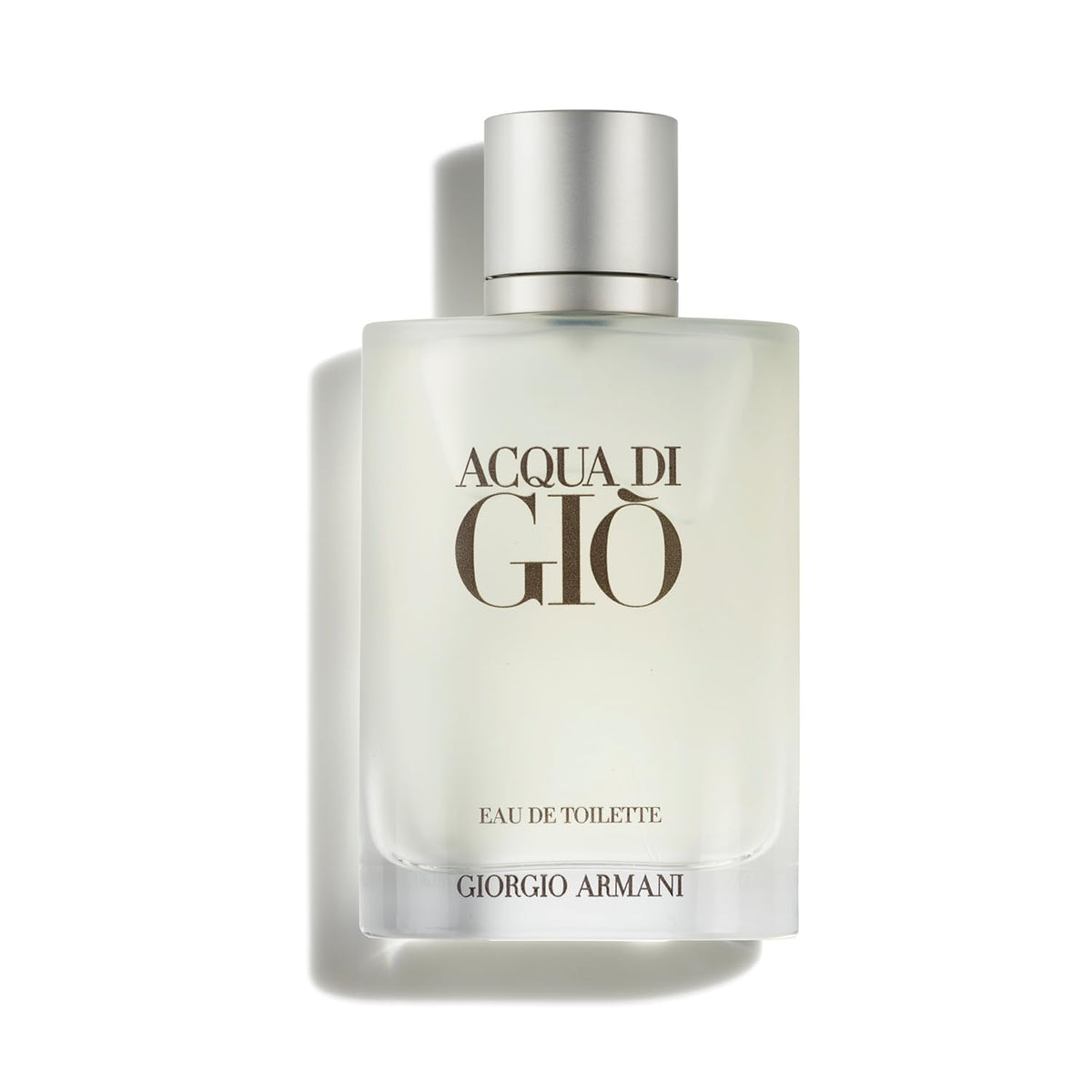 Armani Beauty Acqua di Gio bottle front view highlights a timeless masculine design.