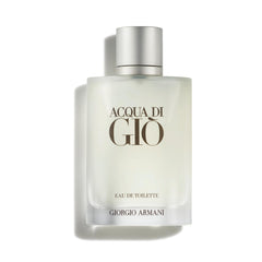 Armani Beauty Acqua di Gio bottle front view highlights a timeless masculine design.